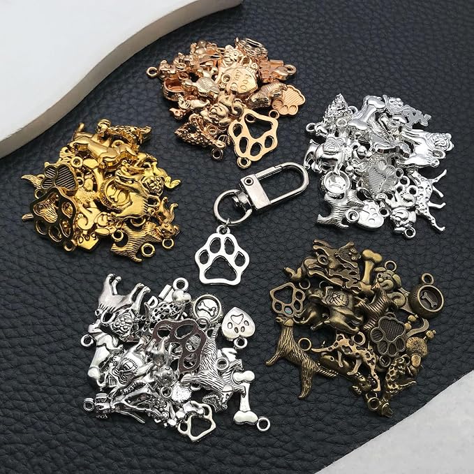 WOCRAFT 100pcs Dogs Charms for Jewelry Making Assorted Jewelry Bangle Bracelet - Image 5
