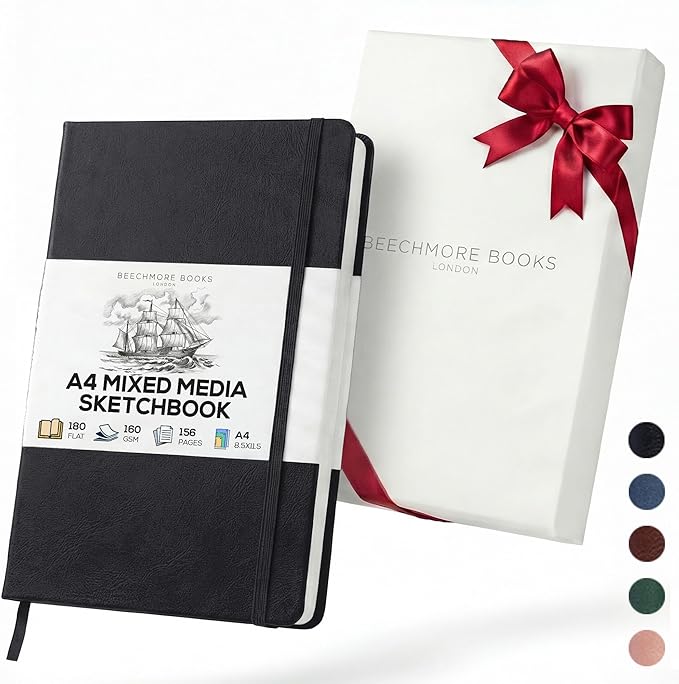 Beechmore Books A4 Mixed Media Sketchbook by BeechmoreBooks