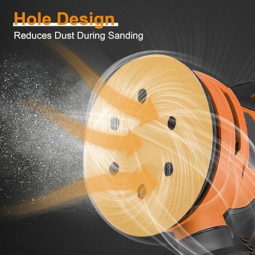100 PCS 6 Inch Sanding Discs 600 Grit, 6 Hole Hook and Loop Round Sandpaper for Random Orbital Sander