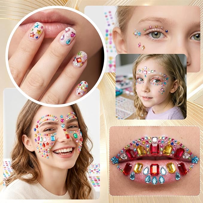 8497 Pcs Gem Stickers Rhinestone Stickers Self-Adhesive Rhinestones Acrylic - Image 6