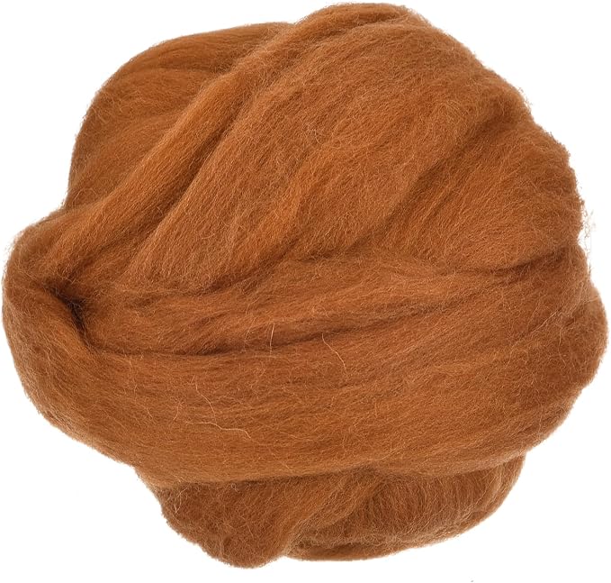 uxcell Needle Felting Wool, 3.5 Oz Nature Fibre Wool Yarn Roving by uxcell