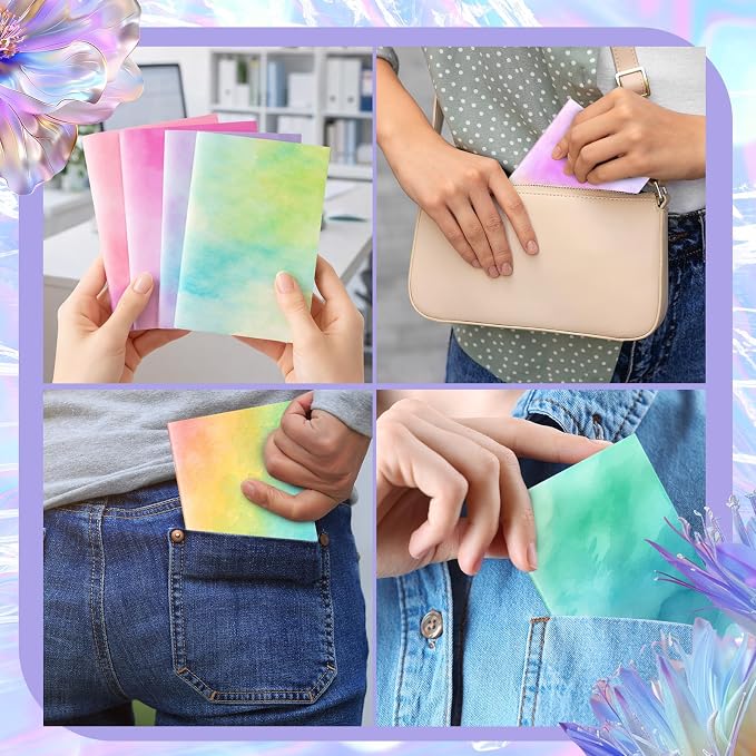 Tenceur 30 Pcs Mini Tie Dye Notebooks Pocket Notepads Bulk Tie Dye Small Memo - Image 4