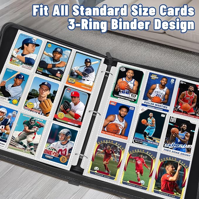 7200 Pockets Trading Card Binder Sleeves, Baseball Card Sleeves Fit - Image 6