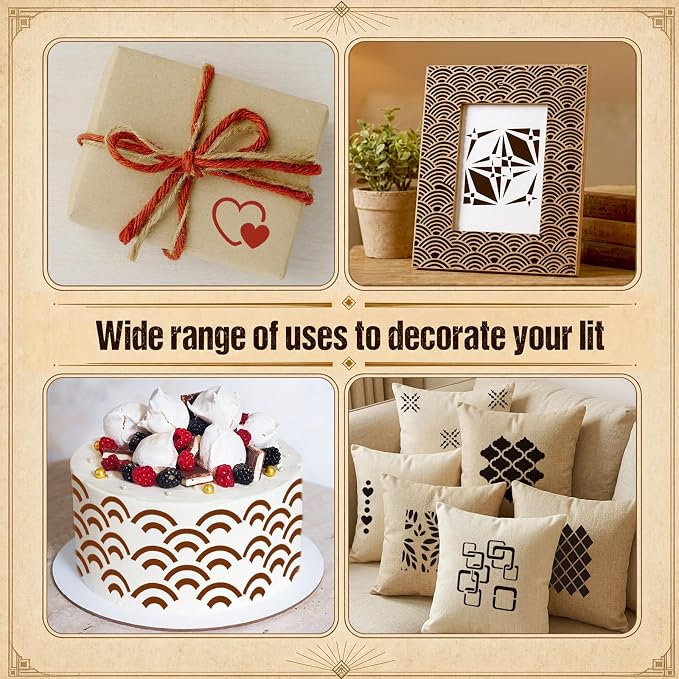Marspark 66 Pcs Geometric Small Stencils - Image 7