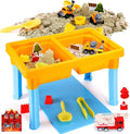 Carolart Construction Water & Sand Table, 2 in 1 Sensory Table Gift | by Carolart