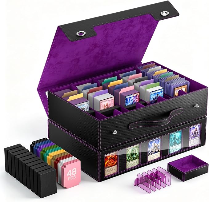 MoKo Trading Card Storage Box for MTG, 3900+Capacity, Top Loaders Organizer Case by MoKo