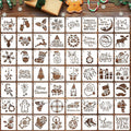 Augshy 56 Pack Christmas Dot Painting Templates Stencils DIY Christmas Pattern by Augshy