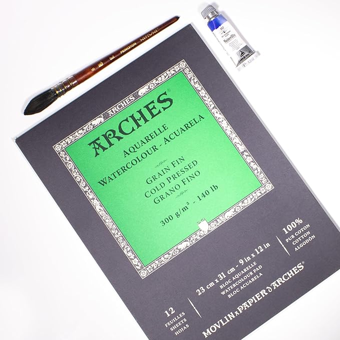 Arches Watercolor Pad, Cold Press, 9x12 inches, 12 Sheets - Image 2