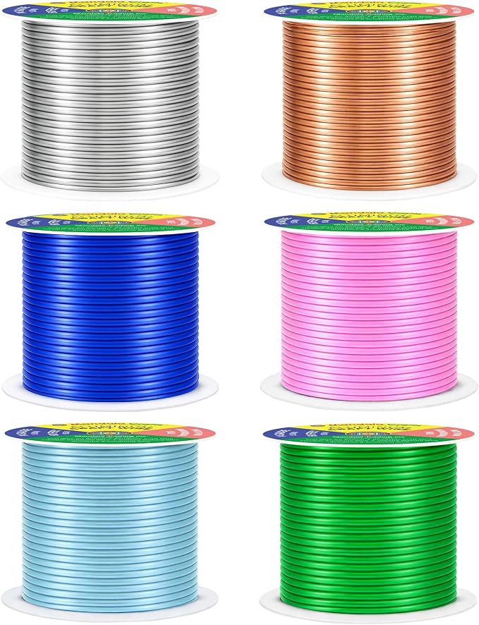Mandala Crafts 14 GA Pink Green Blue Assorted Anodized Aluminum Craft Wire | - Image 2