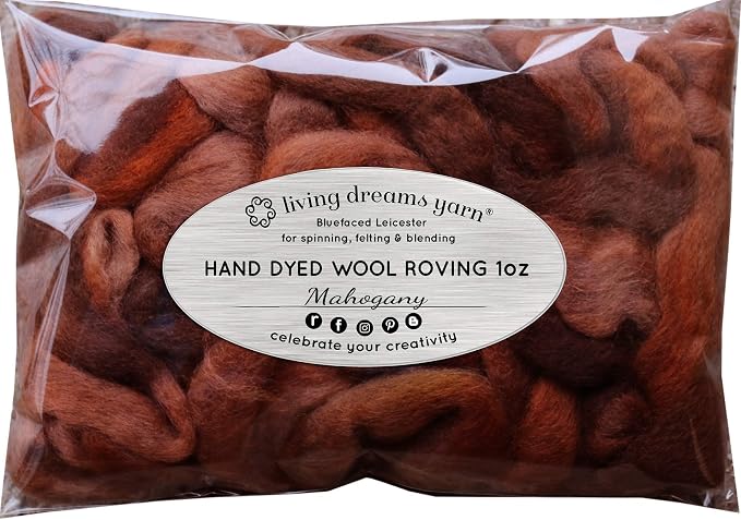 Wool Roving Hand Dyed. Super Soft BFL Combed Top Pre-Drafted - Image 3