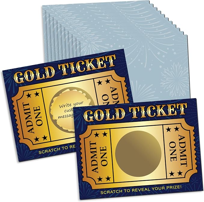 My Scratch Offs Gold Ticket Admit One DIY Make Your Own Scratch Off Tickets by MyScratchOffs