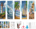 5 Pack Beach Scenery Cross Stitch Bookmark Kit by VIGEGU