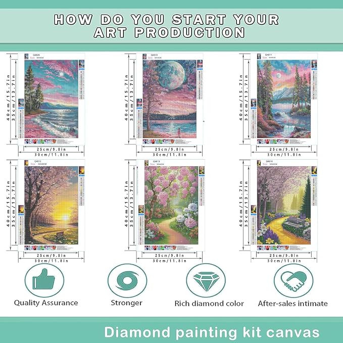 Leatrice 6 Pack Landscape Diamond Painting Kits - Image 2