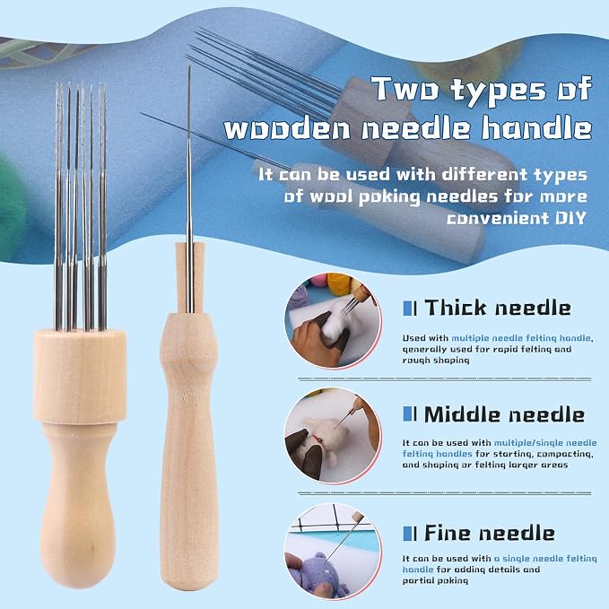 SOCNITC 70 Colors Needle Felting Kit, Wool Felting Kit - Image 4