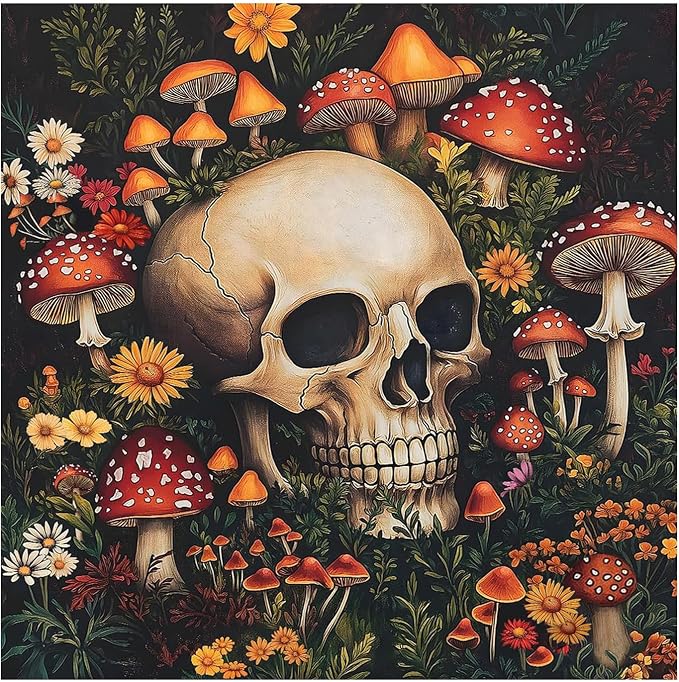 Paint by Numbers for Adult, Skull Paint by Numbers Kit for Adults Beginners by MANDUN
