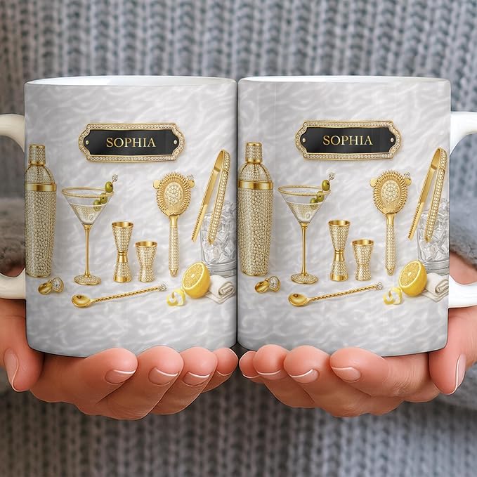 Personalized Cocktail Mug, Custom Name Coffee Cup - Image 6