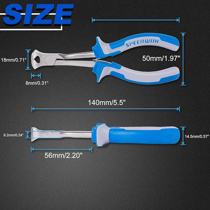 SPEEDWOX Long Reach End Nippers 5-1/2 Inches Mini End Cutting Pliers Fine End - Image 7