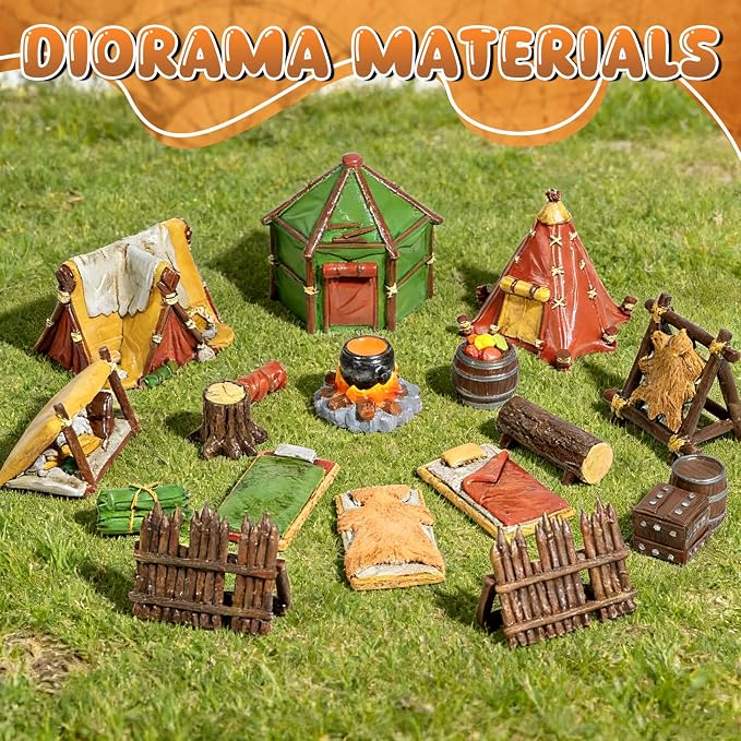 Warmtree 17 Pcs Camp Terrain Building Set, Terrain Scenery - Image 3