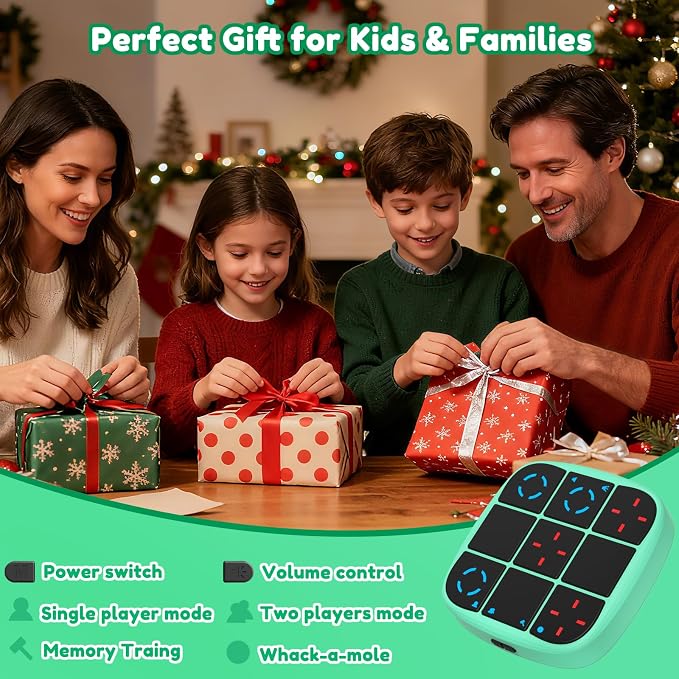 KOQQQ Rechargeable Tic-Tac-Toe Bolt Game, Upgraded 4-in-1 Handheld Puzzle - Image 7
