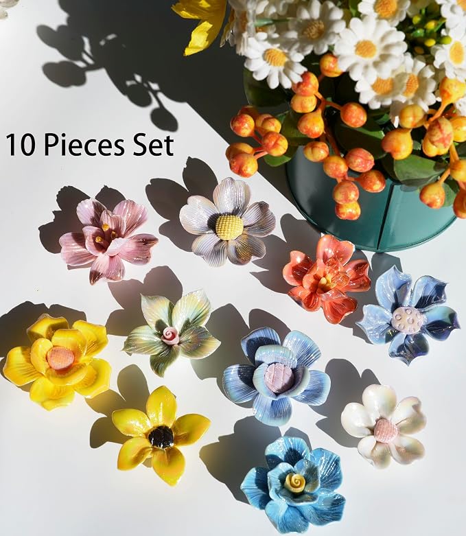 Lanyani 10 Pieces Iridescent Ceramic Blossom - Image 2