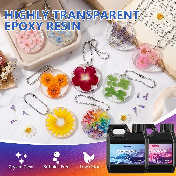 KISREL Epoxy Resin Kit, 16OZ Keychain Mold Resin Kit - Image 4