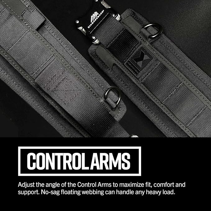 Diamondback Tempo Tool Belt - Tool Belts for Men with Lumbar Support - Utility Belt with 10 Attachment Points for Tool Belt Pouches (M/L)