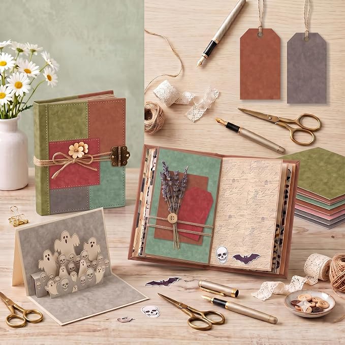 12×12 Boho Scrapbook Paper Vintage Flower Patterned Papers Pad, 24 Sheets - Image 7