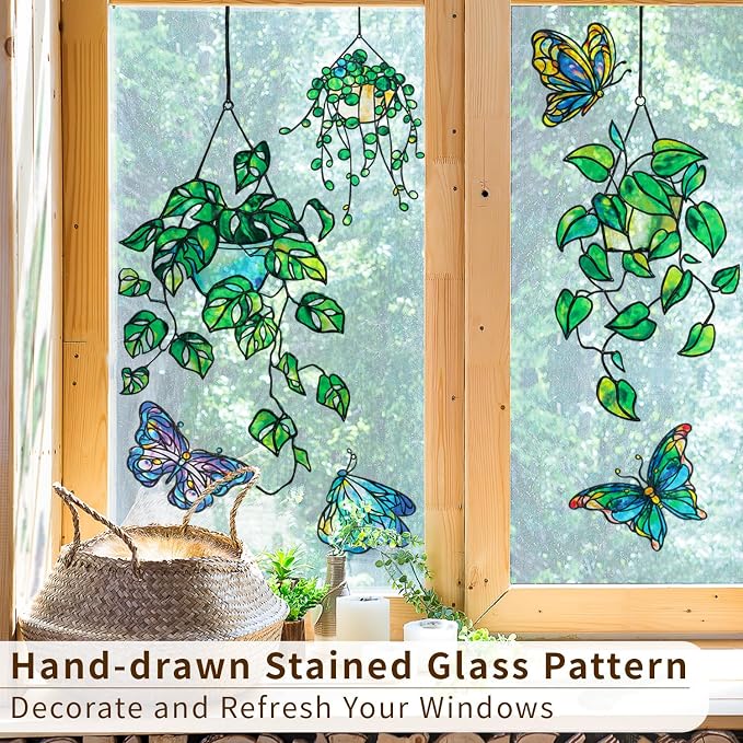 Original Hand Drawn Window Cling Film Stained Glass Border, Double Sided - Image 3