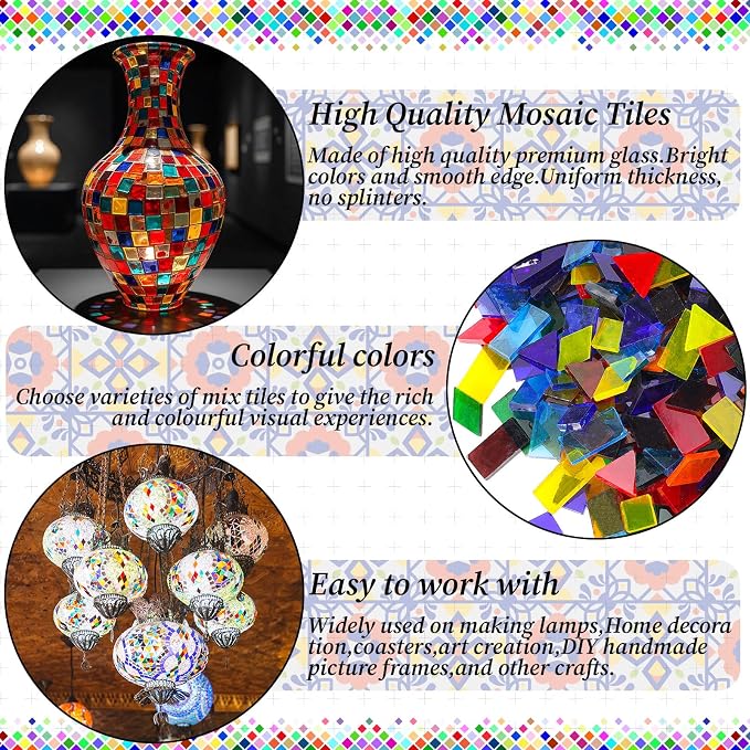 2400 Pcs Mosaic Tiles, Glass Mosaic Tiles - Image 5