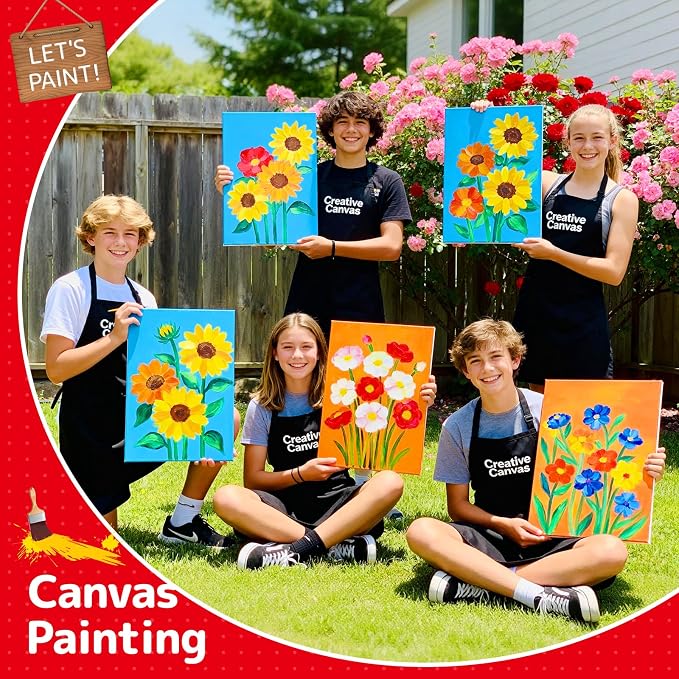 Simetufy 32 Pack 12x16 inch Large Flat Canvas Boards - Image 9