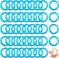 Round Carabiner Clip Bulk 48pcs 1 Inch Colorful Circle Carabiner Key Ring Clips by Cmidy