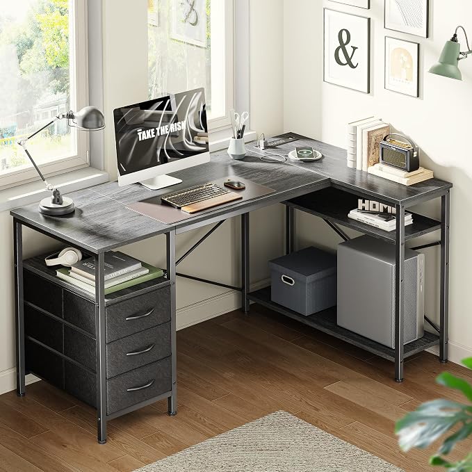 Huuger L Shaped Office Desk - Image 2