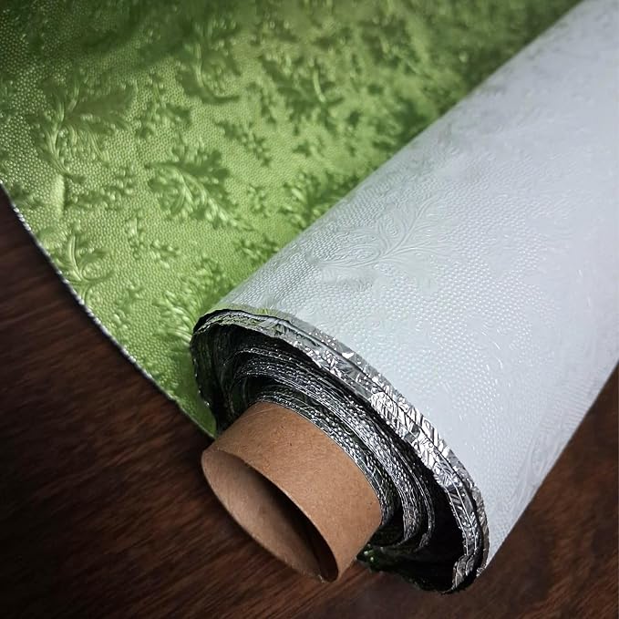Oasis Supply Florist Foil Roll – Fern Leaf Embossed Design, Gift Baskets & - Image 2