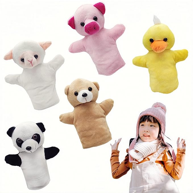 Yolococa Plush Animal Hand Puppet Set, and Panda Puppets by Unknown