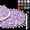 1500PCS 6mm Resin Jelly Rhinestones in Bulk, Bedazzling Flatback Crystals by BELLEBOOST