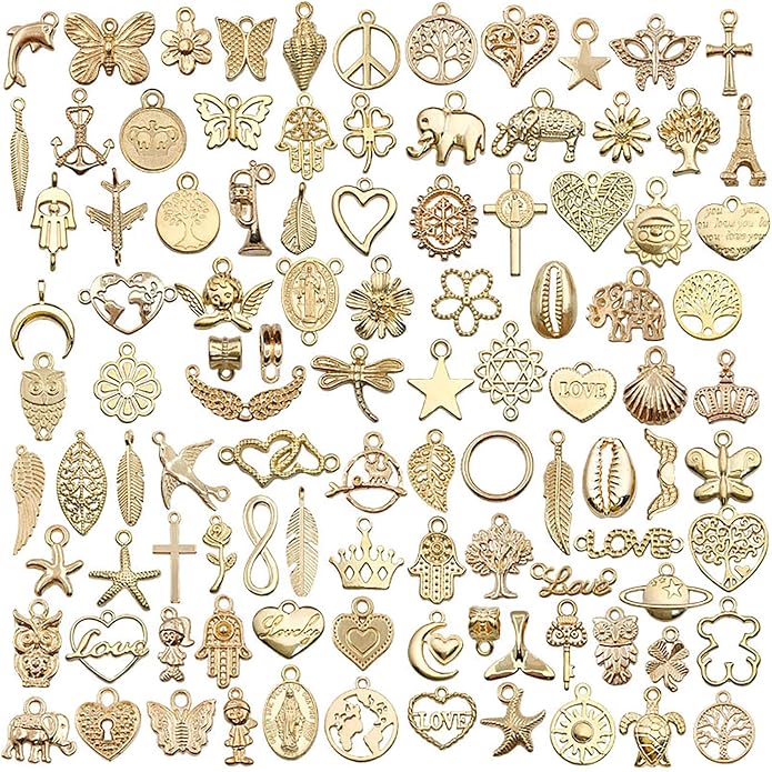 Jewelry Making Charms Pendants for Bracelet Bulk lot Necklace Earrings Keychain by awaFanee