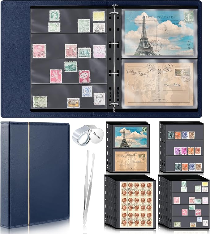 Stamp Collecting Album Binder Kit by Lewtemi