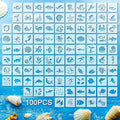 Fainne 100 Pcs 2 Inch Stencils Small Stencils by Fainne