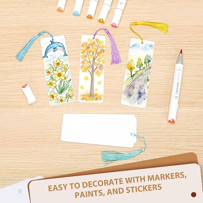120 Pcs Blank Bookmarks to Decorate - Image 2
