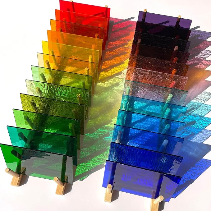 LITMIND 24 Sheets Transparent Cathedral Stained Glass Variety Pack – 4 x 6 Inch - Image 4