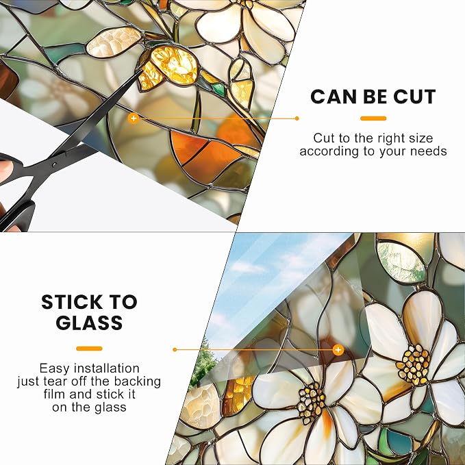 Stained Glass Window Privacy Film Static Cling - Image 6