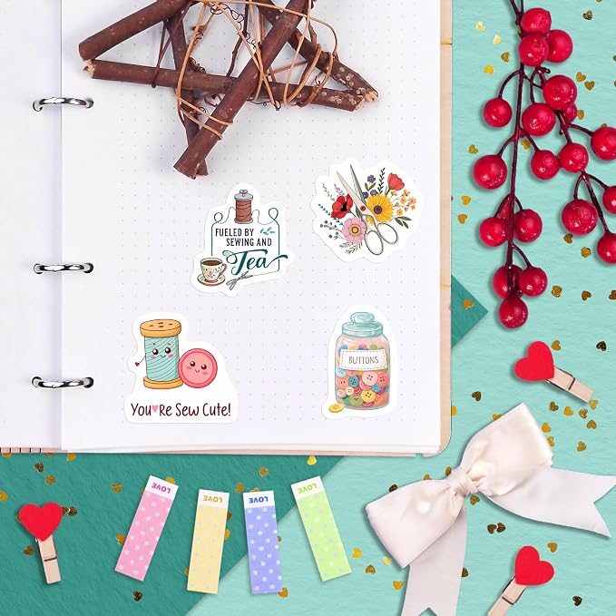 100Pcs Sewing Stickers and Decals - Image 8