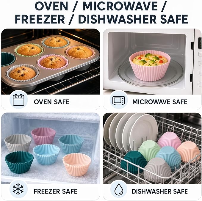 Reusable Silicone Baking Cup Silicone Muffin Liners - Image 5