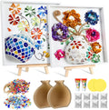 Fuyoooo 2 Sets DIY Vase Mosaic Painting Kit DIY Mosaic Arts and Craft Kits by Liraitoya