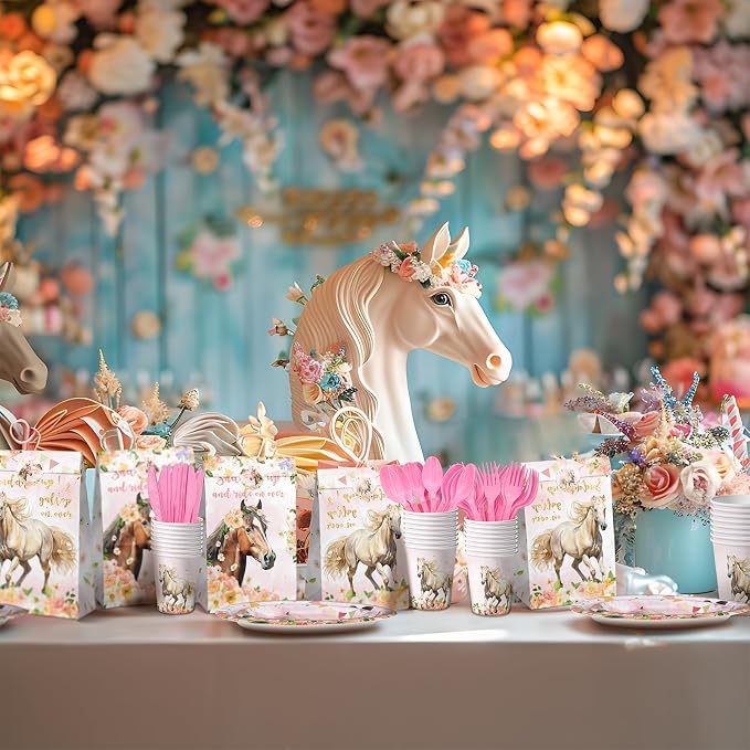 Girl Horse Party Decorations Set - Image 6