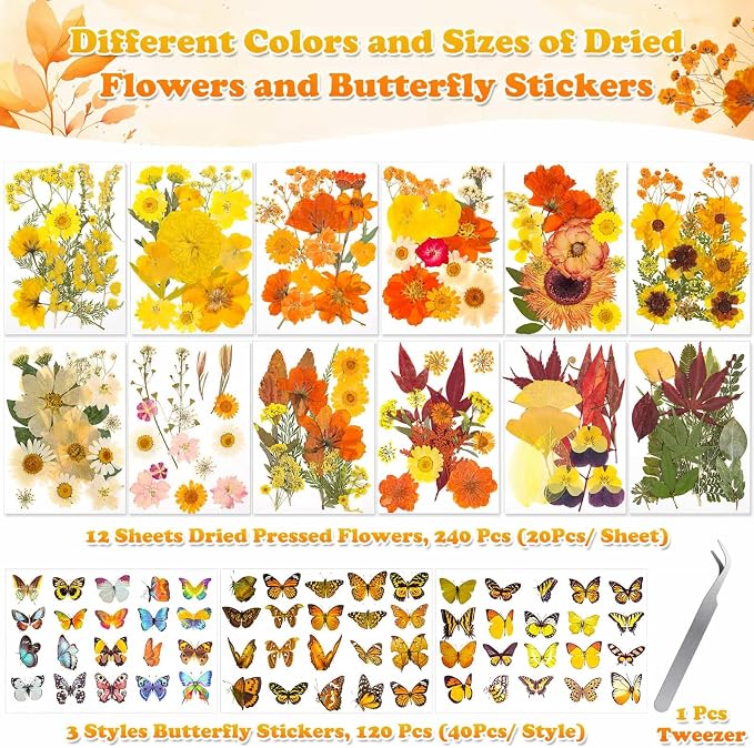 361 Pcs Pressed Dried Flowers - Image 7