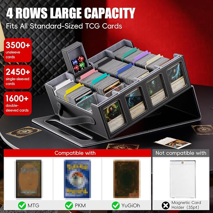 Trading Card Storage Box – 3500+ Magnetic MTG Deck Box - Image 3