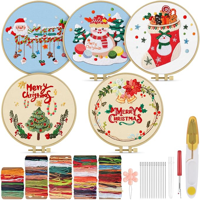 TINDTOP Christmas Embroidery Kit by TINDTOP