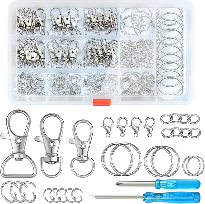 274Pcs Keychain Making Kit, Keychain Craft Including Key Chain Hooks, Key Rings by FEEIN