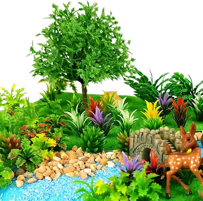 91pcs Model Trees Mixed Miniature Trees Model Train Scenery Fairy Garden Trees - Image 4
